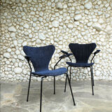 Pair armchairs 3270 butterfly series Arne Jacobsen for Fritz Hansen, vintage 1964
