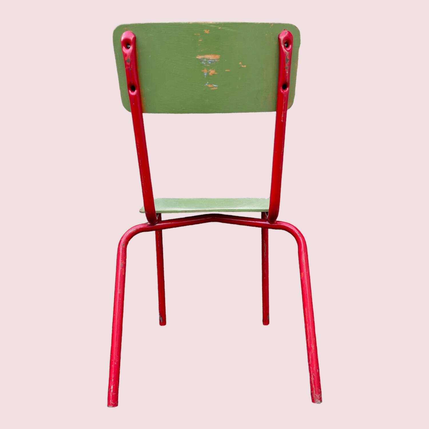 Small school desk and vintage chair