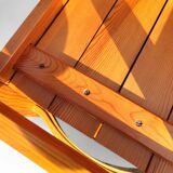 4 chaises de salle à manger en pin des années 1970