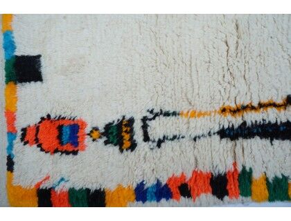 Colorful Berber carpet 227 x 137cm