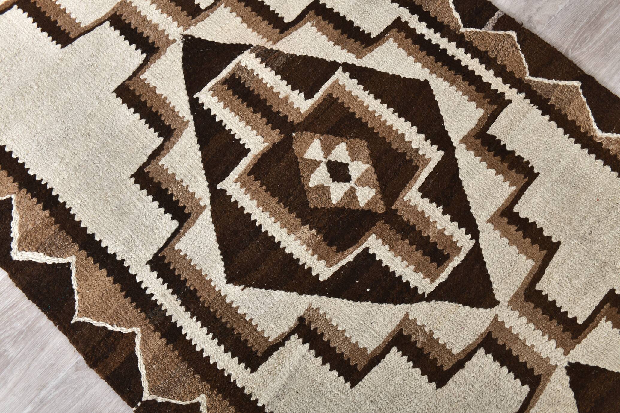 3x9 Brown Beige Persian Kilim Rug 89x269Cm SK 35148