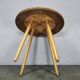 Jan Kalous Rattan and Beech Side Table, Czechoslovakia, 1970s