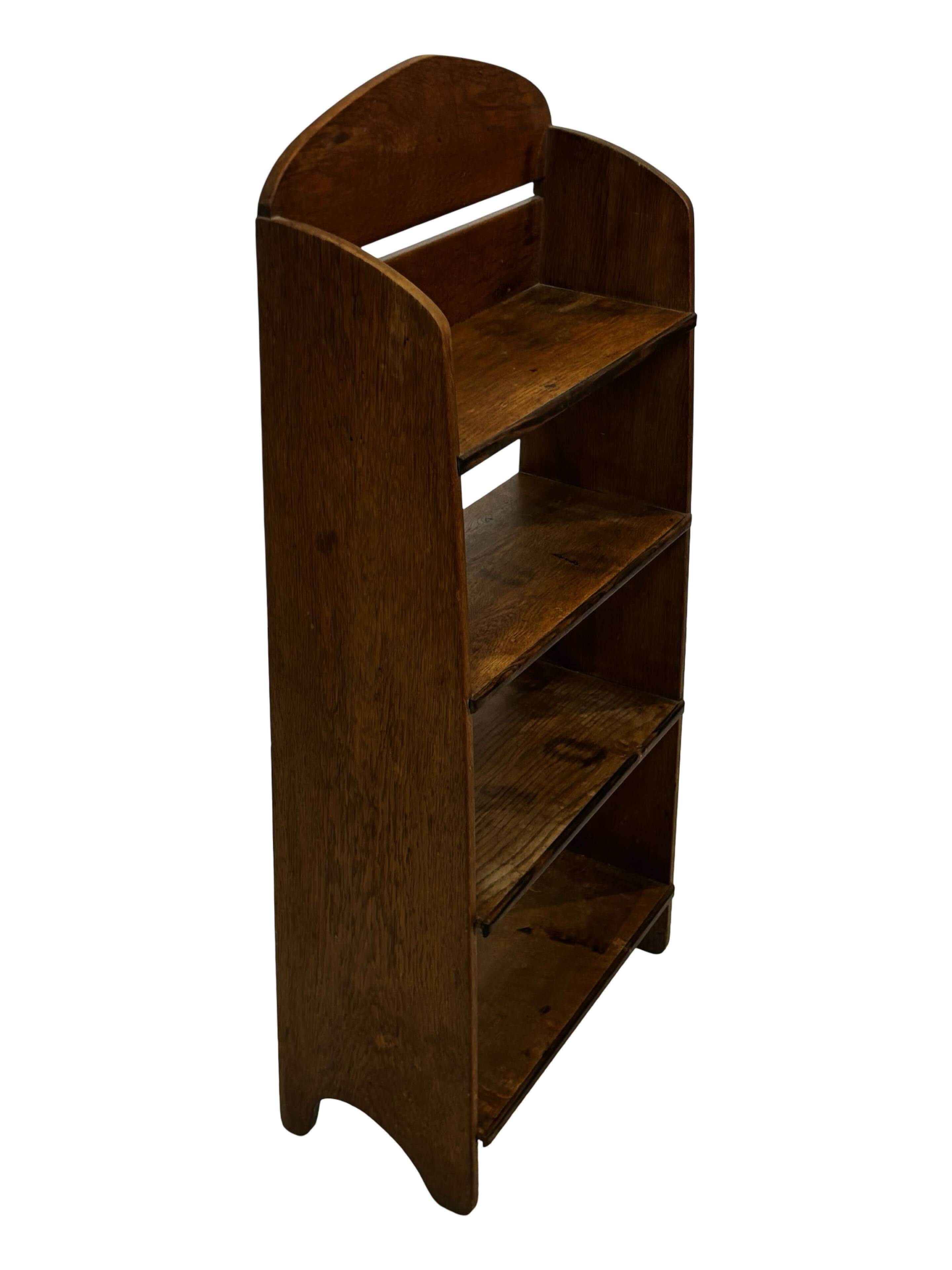 Art Deco Oak compact bookcase minimalist design