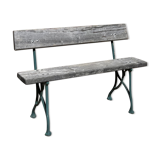 Garden bench in wood and cast iron