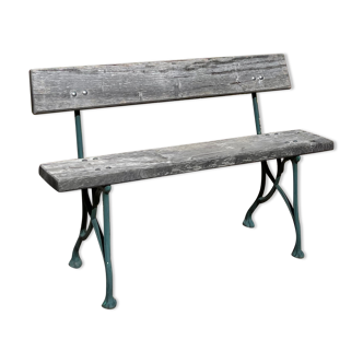 Garden bench in wood and cast iron