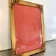 Vintage Metal Picture Frame 23 cm x 17 cm CONVEX glass