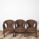 Vintage Rattan Armchair, wicker, set of 3