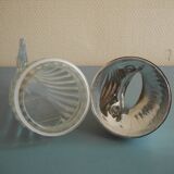 vintage glass fish nut dispenser whale table art