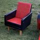 Mid-century lounge chairs with ottomans, 1960s, set of 5
