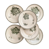 Mismatched cottage iron earth plates