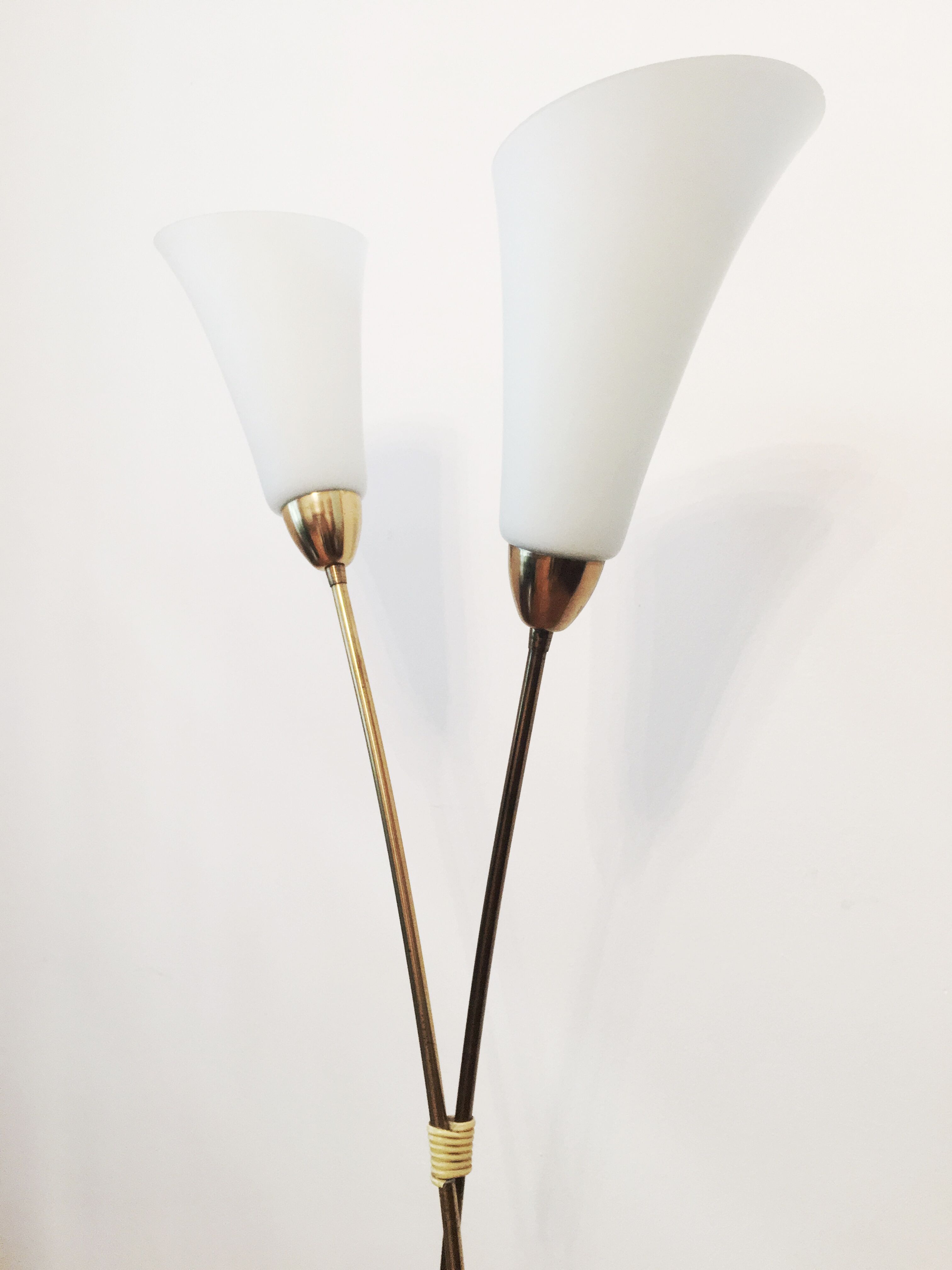 Rare Mid-century White Flower Floor Lamp by Zukov - 1960