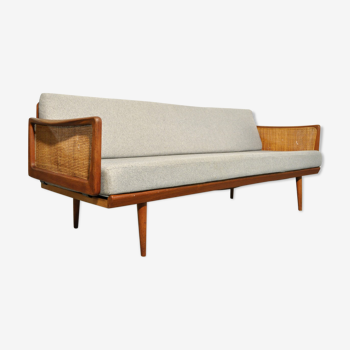 Teak 3-seater sofa by Peter Hvidt & Orla Mølgaard Nielsen for France & Daverkosen, Denmark 1953-1957