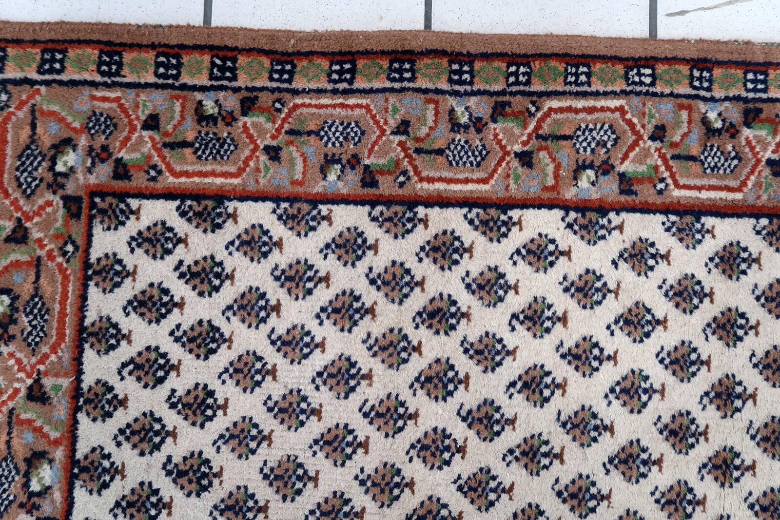 Tapis Seraband Vintage Fait Main en Laine – 72 x 139 cm - 1C944