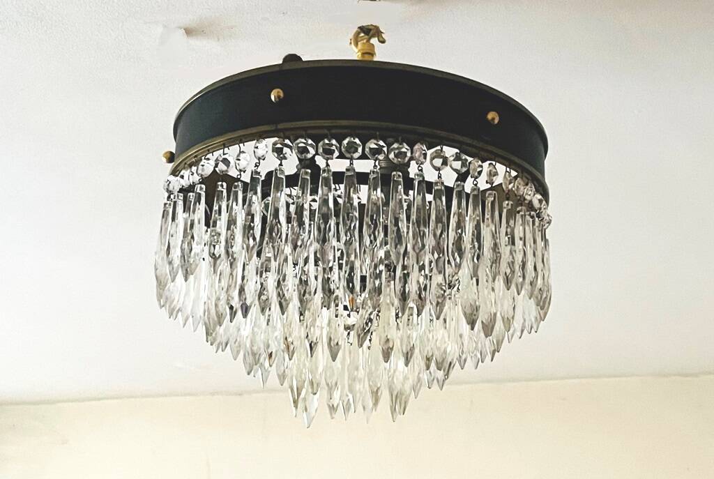 Vintage 50s Neoclassical Style Cascade Ceiling Light