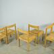 Chaises de salle à manger vintage en chêne et osier dutch design, gerard geytenbeek, années 1960