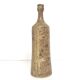 Bottle vase in sandstone pyrite floral decoration signed