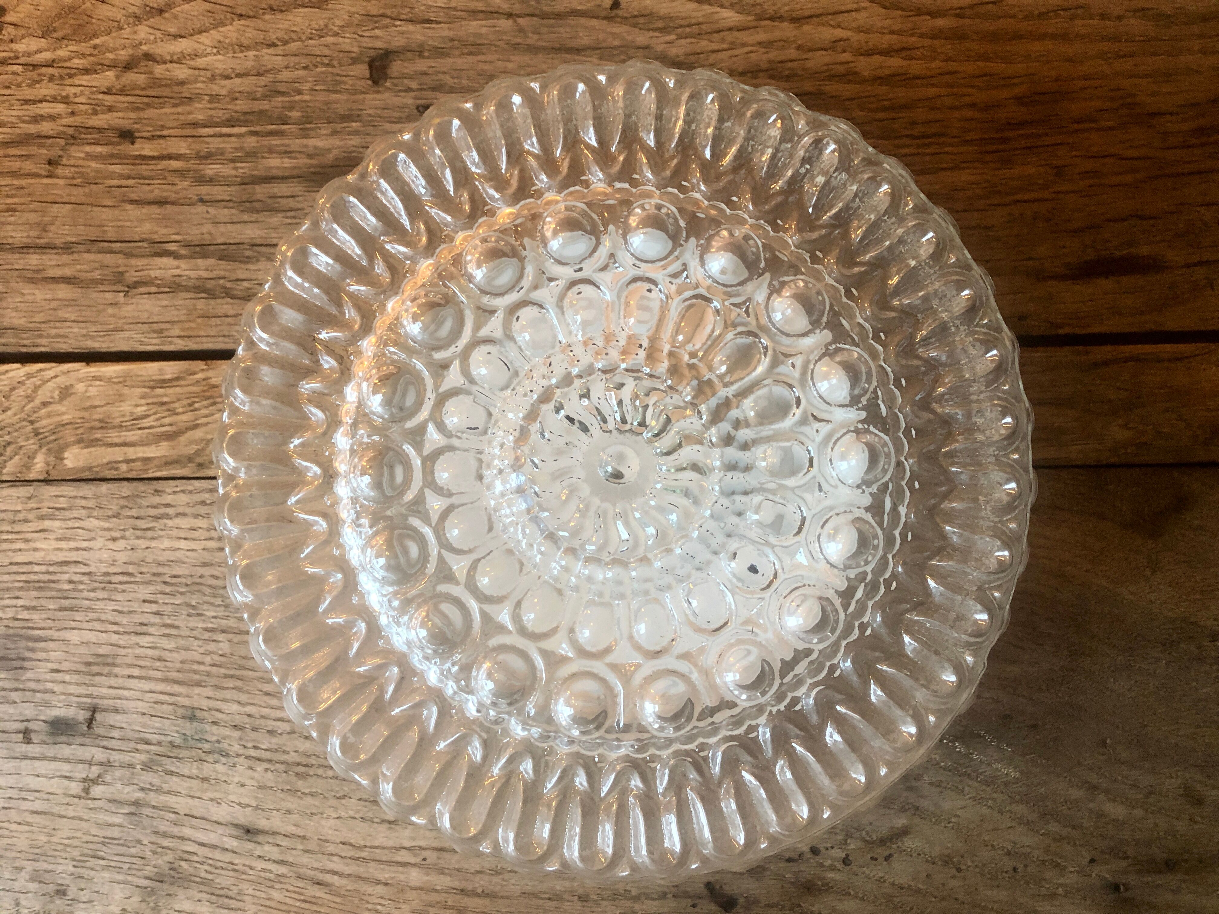 Cast glass ceiling lamp