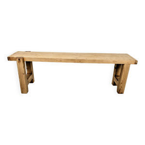 banc brutaliste en bois - massif