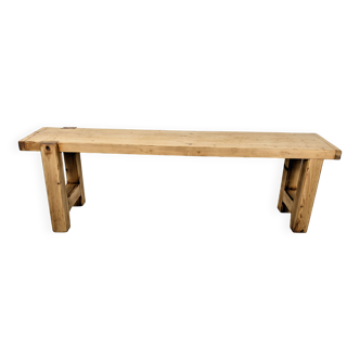 Brutalist bench in solid wood