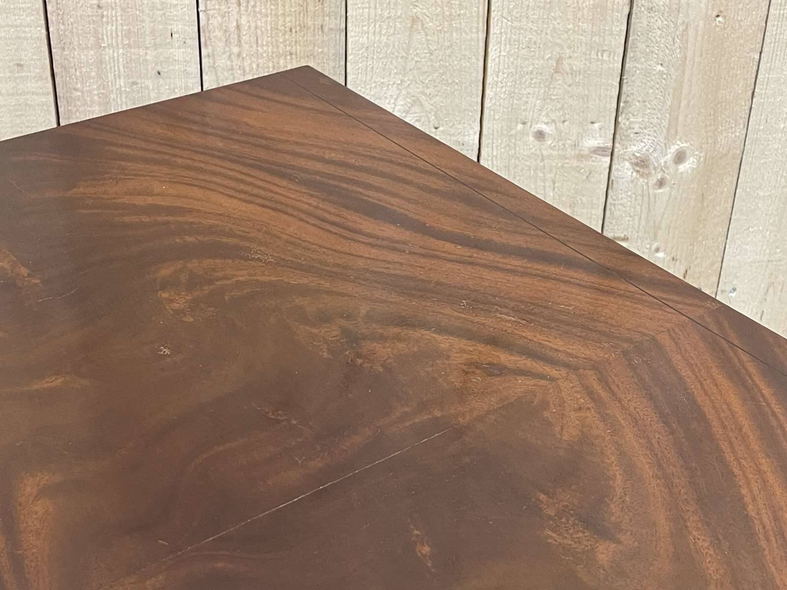 English mahogany drop-leaf desk from the 1950s