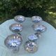 6 coupes en inox vintage, forme de fleurs