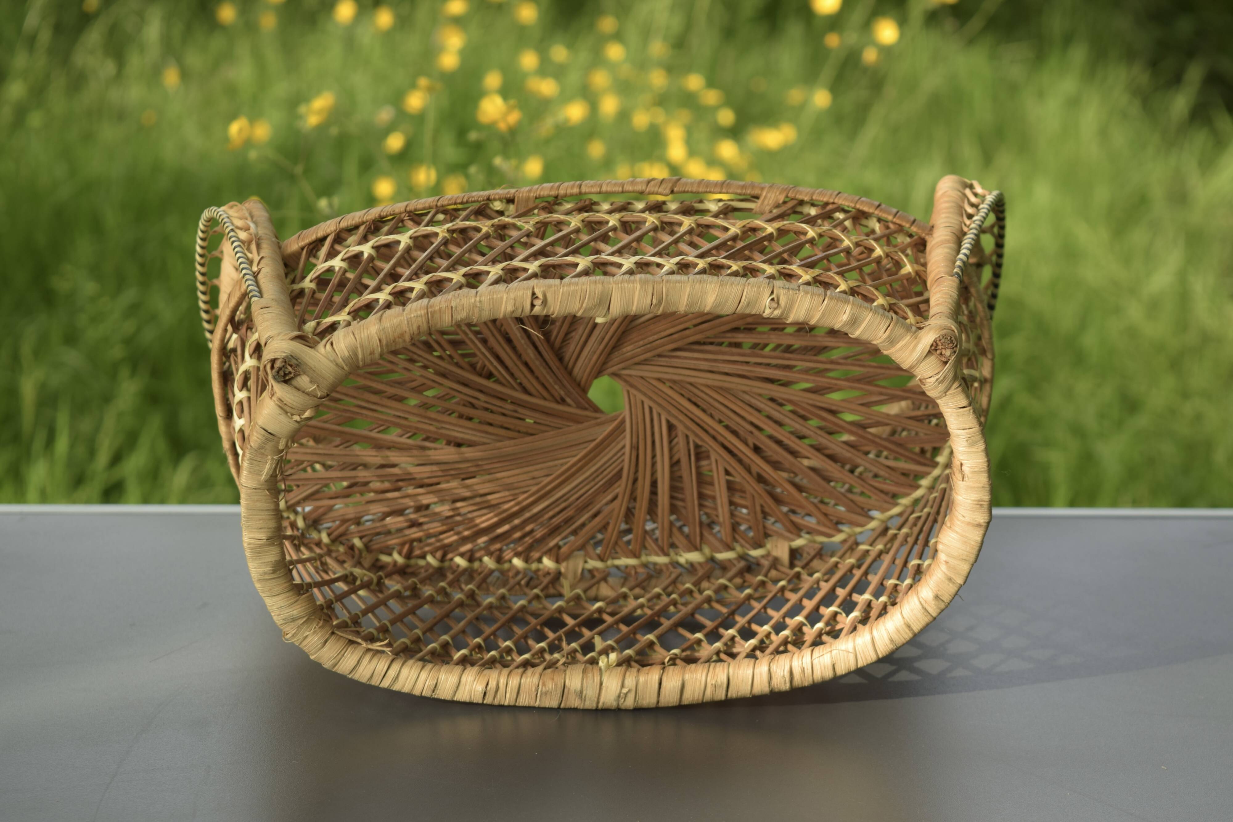 Miniature doll armchair - Vintage rattan sofa