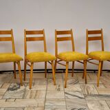 Vintage beech dining chairs - set of 4