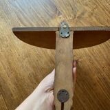 Small shelf, tablet, harness, wall light, support, wooden - old vintage