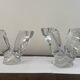 pair of crystal candlesticks signed Schneider 1970