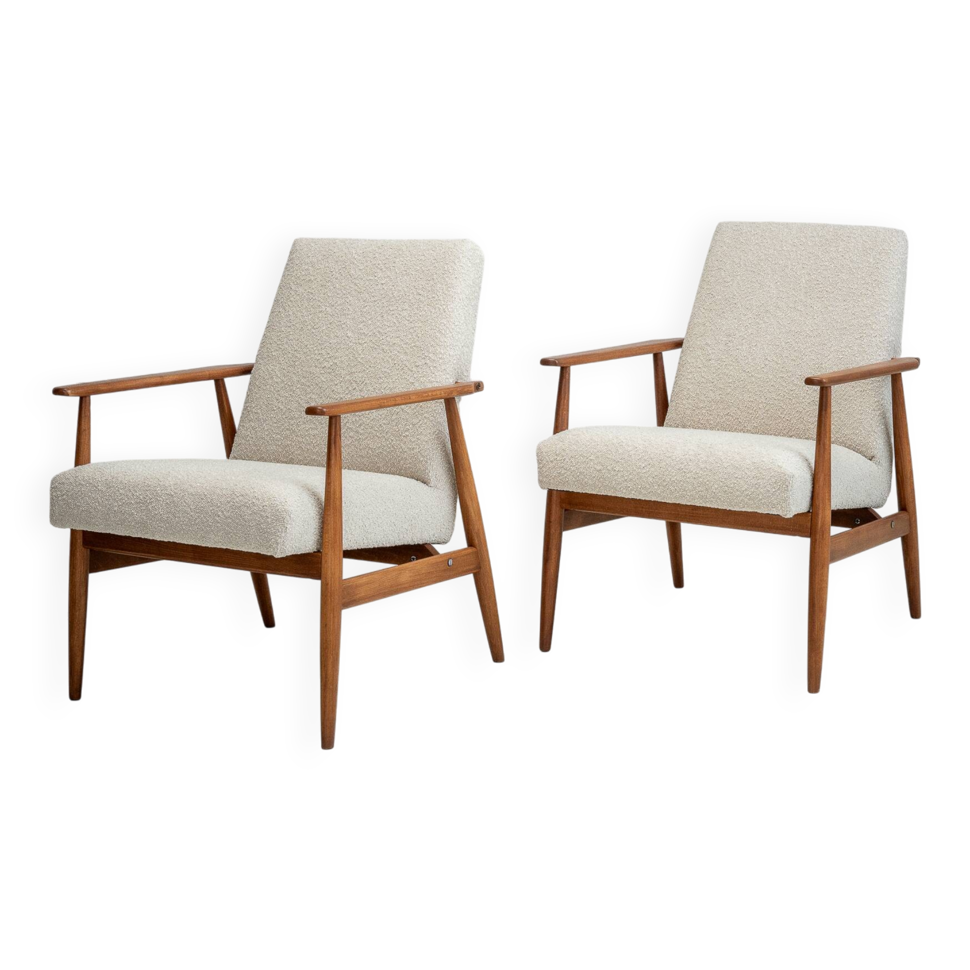 Pair of Lisek Mid-Century armchairs – Restored, vintage, 1960s