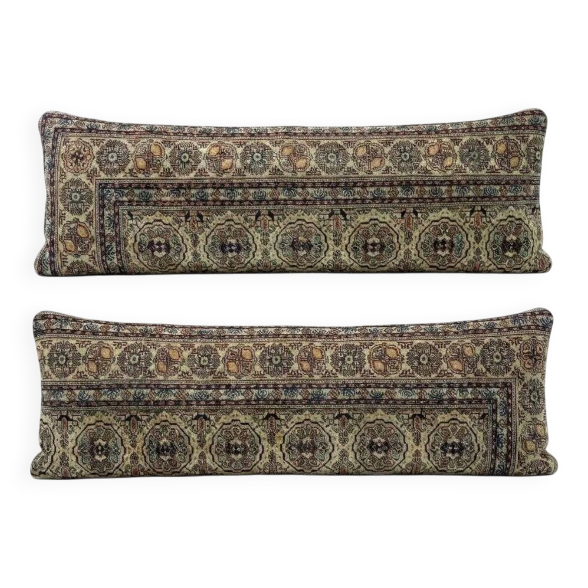 Set of 2 vintage Turkish cushion covers 41x122 cm