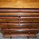 Victorian flamed hardwood commode from the 19th century with a hidden drawer.