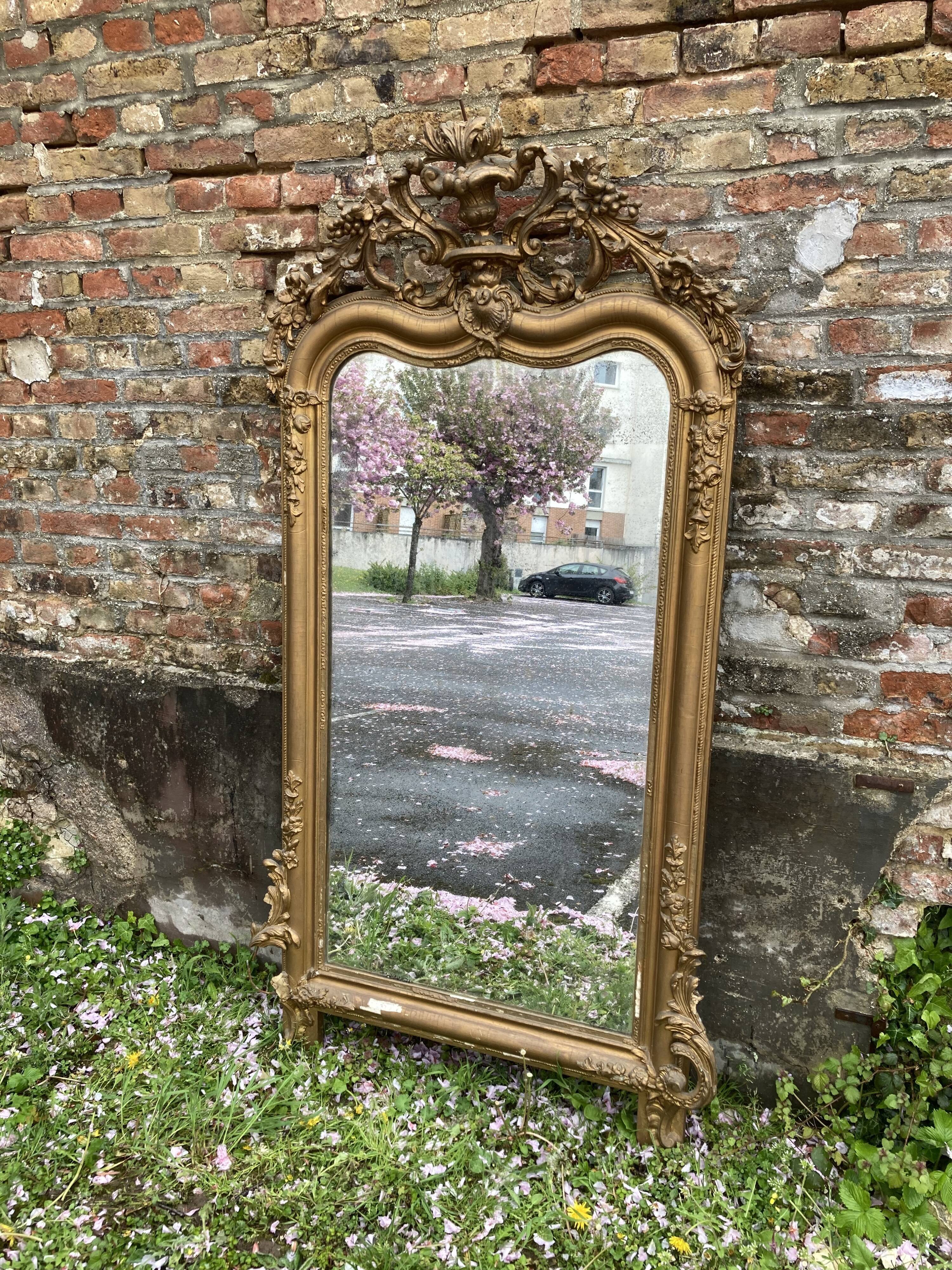 Old mirror rocaille style 178 x 96cm