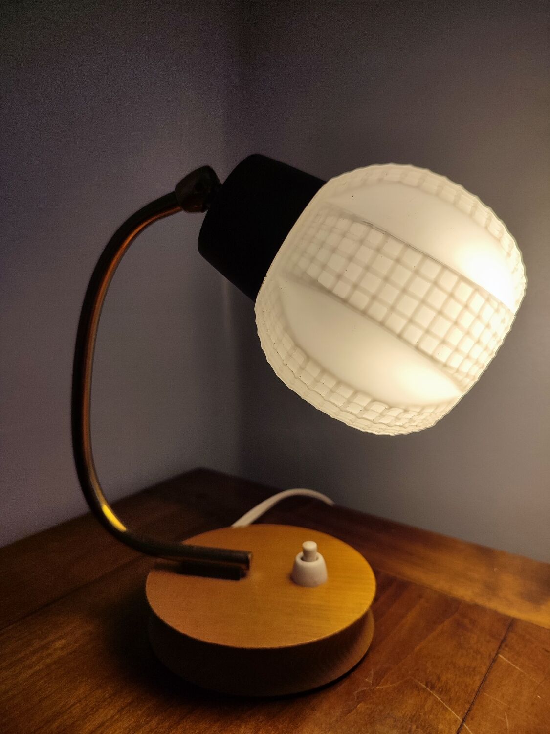 Vintage opaline table lamp