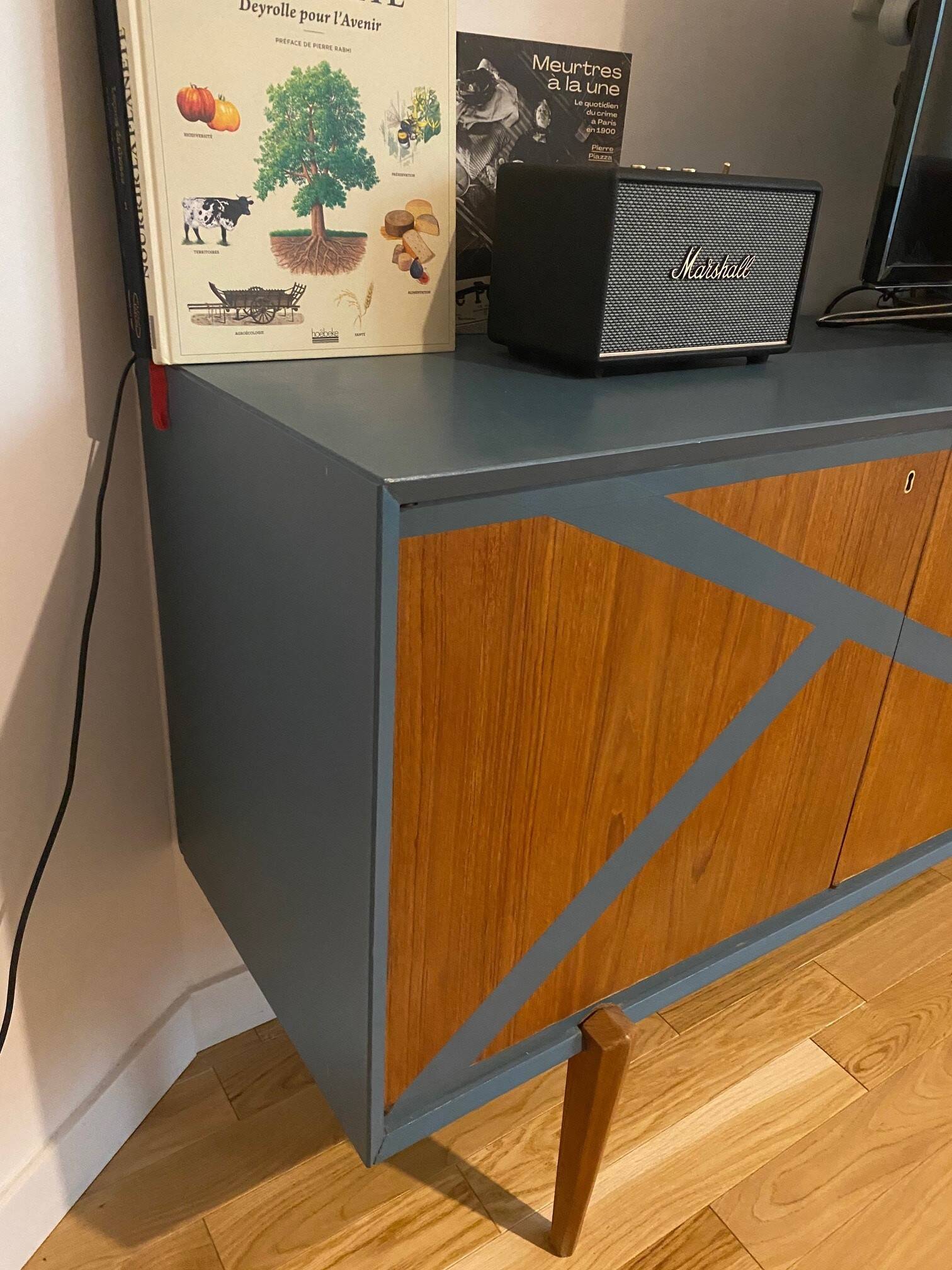 Restored vintage 60s low sideboard