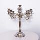 Large silver metal candlestick, groom candlestick