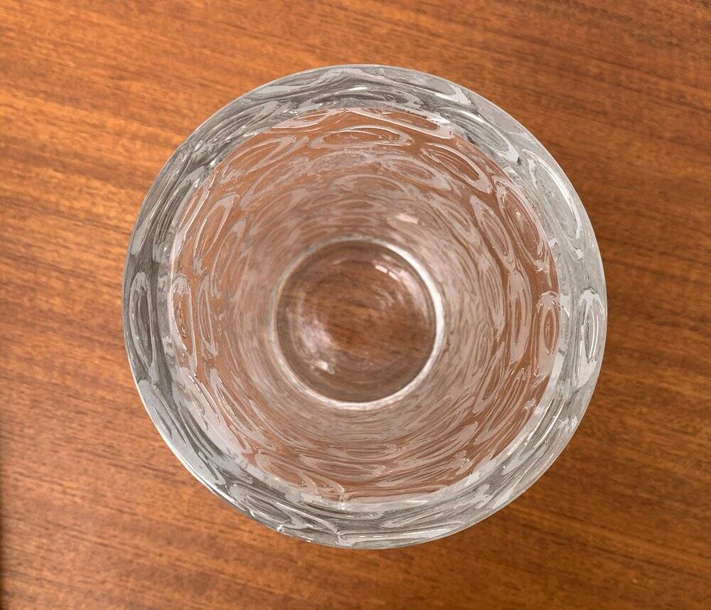 Large vase in raw glass, 1970s brutalism.