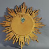 Witch-carved wood mirror - gilded