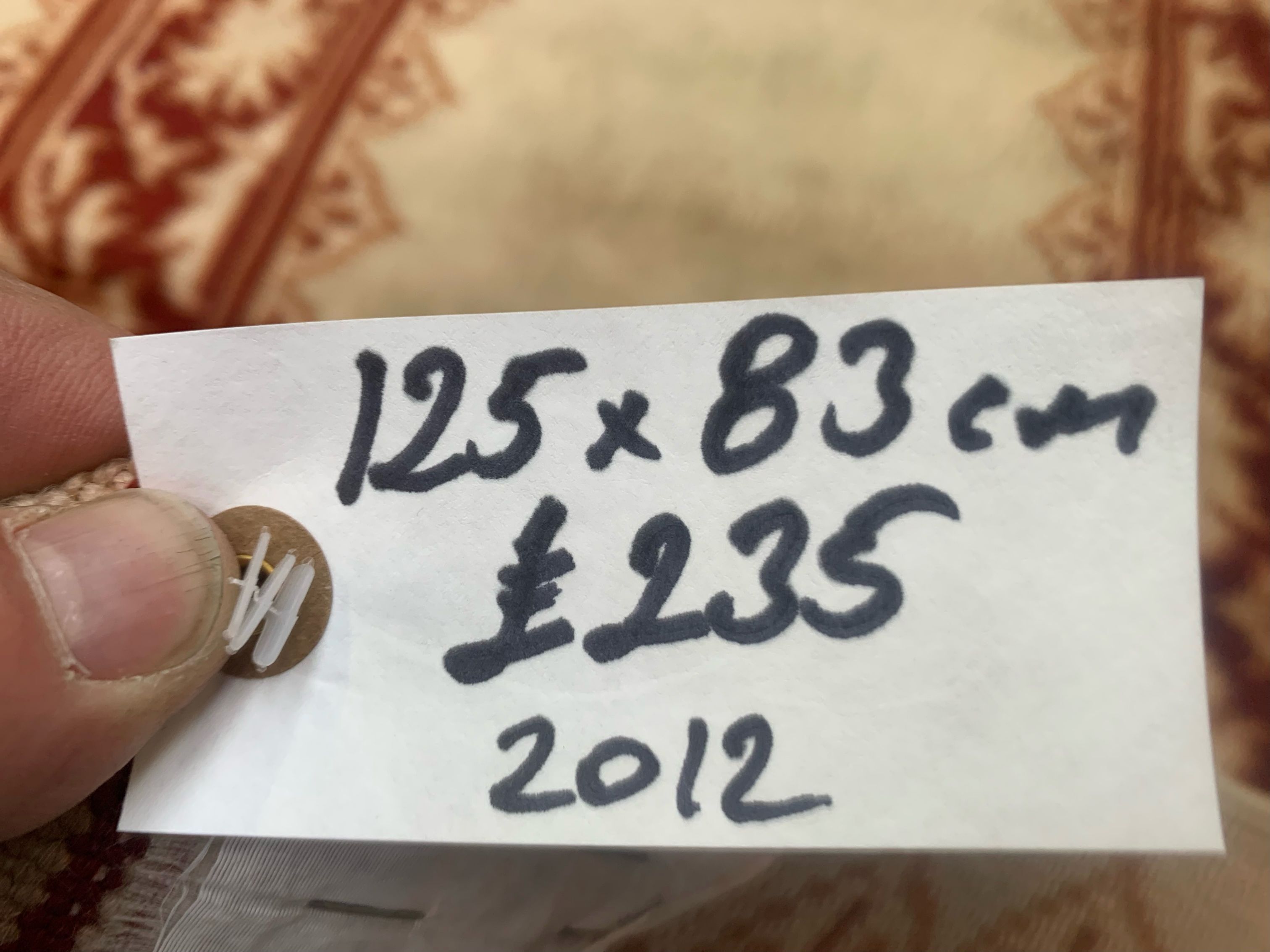 Old turkish rug 125x83 cm vintage carpet