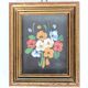 Pair of small Italian oil paintings, flowers and landscape.