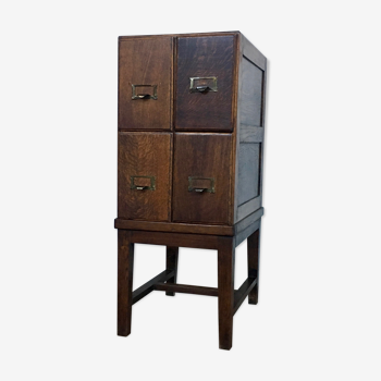 Former administrative furniture with drawers of the 1920s in oak