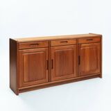 Danish teak Dyrlund credenza with visible joints, drawers and doors