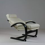 Swedish leather recliner chair Nelo by åke Fribyter