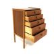 Scandinavian teak and oak chest of drawers, Sweden, 1960