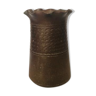 Vase en faïence brun