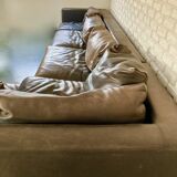 Modular leather sofa design for 12 people.