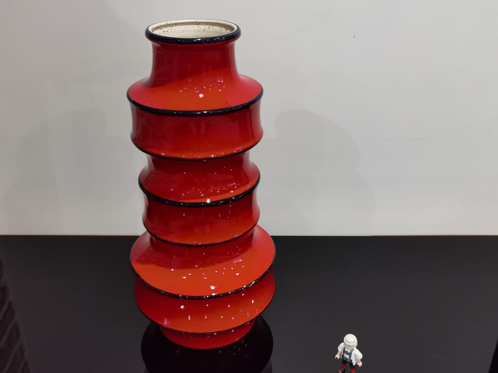 Vase XL west germany 267-48 glossy red ceramic