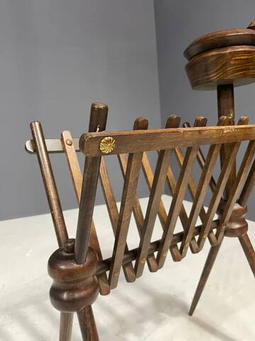 French vintage beech magazine rack, 1960s