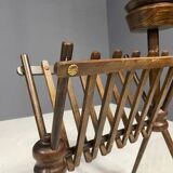 French vintage beech magazine rack, 1960s