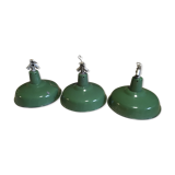 3 green industrial lampshade